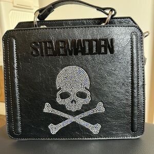 Steve Madden Black Skull Briefcase